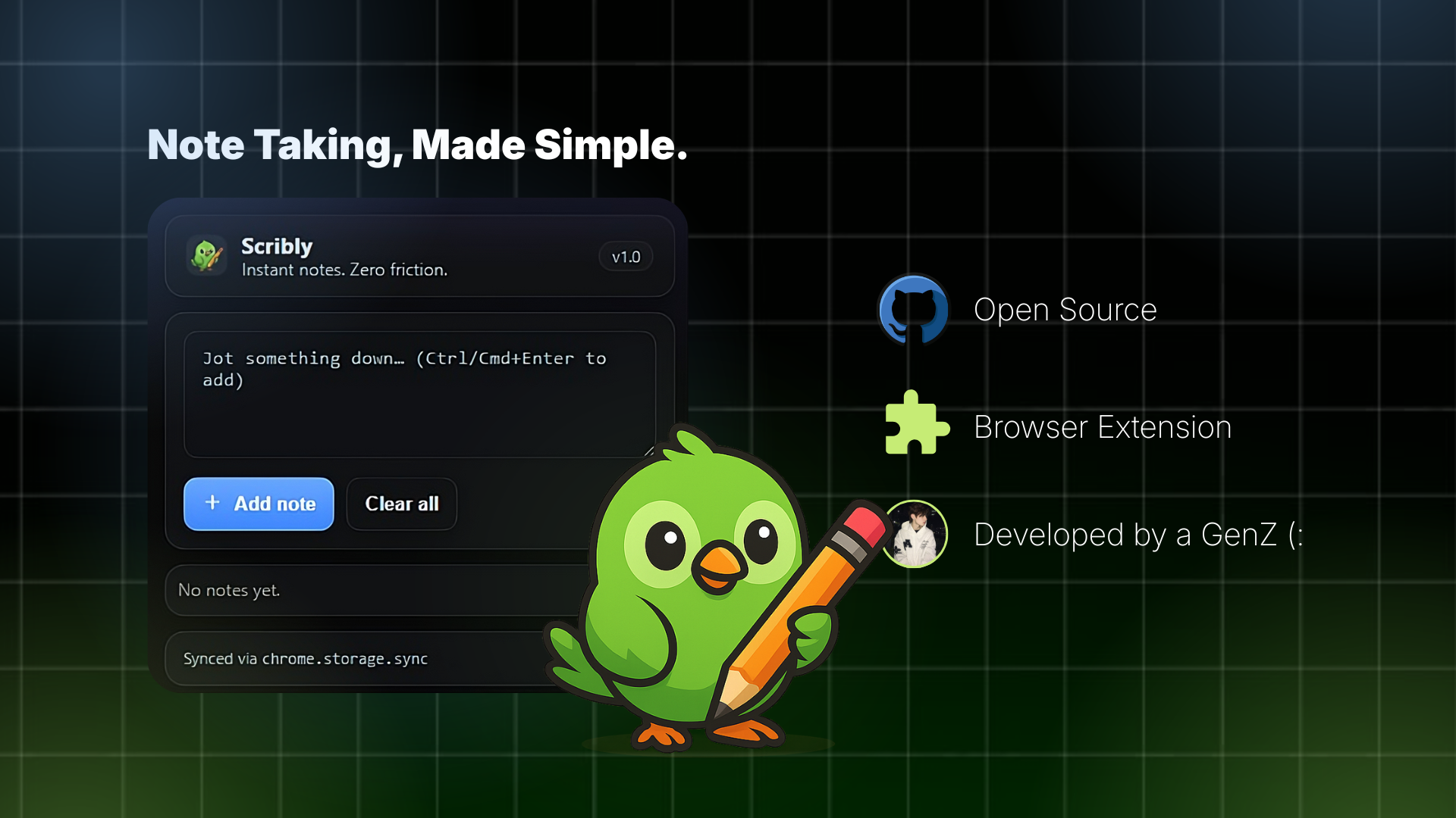 GitHub - ir3stless/Scribly: Scribly is a simple browser extension~ it ...