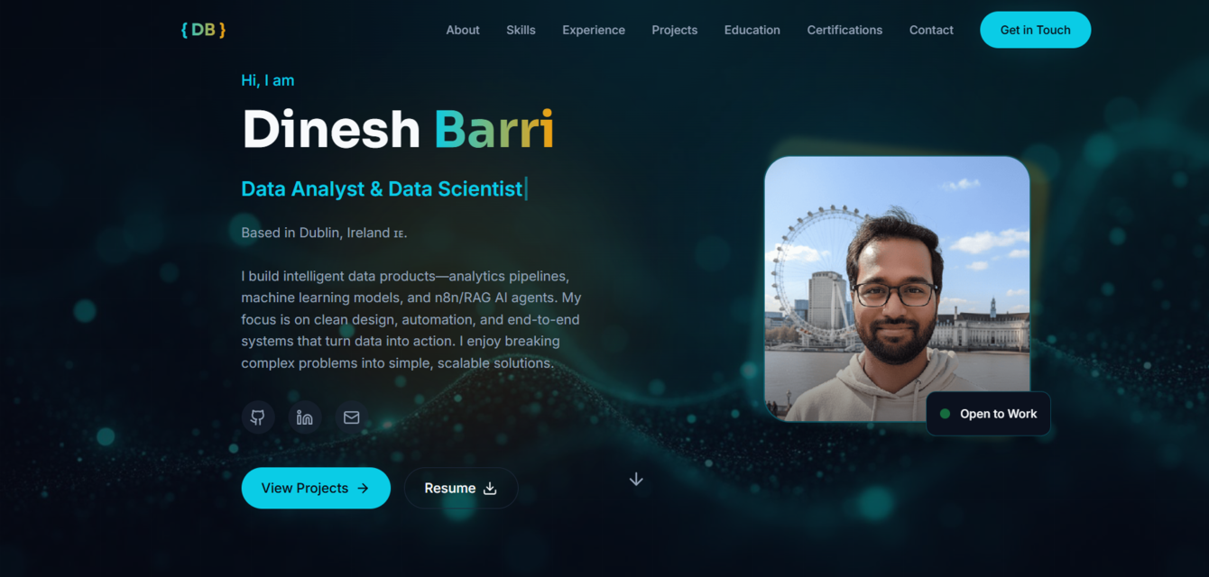GitHub - dineshbarri/dineshbarri-portfolio: A modern, high-performance ...