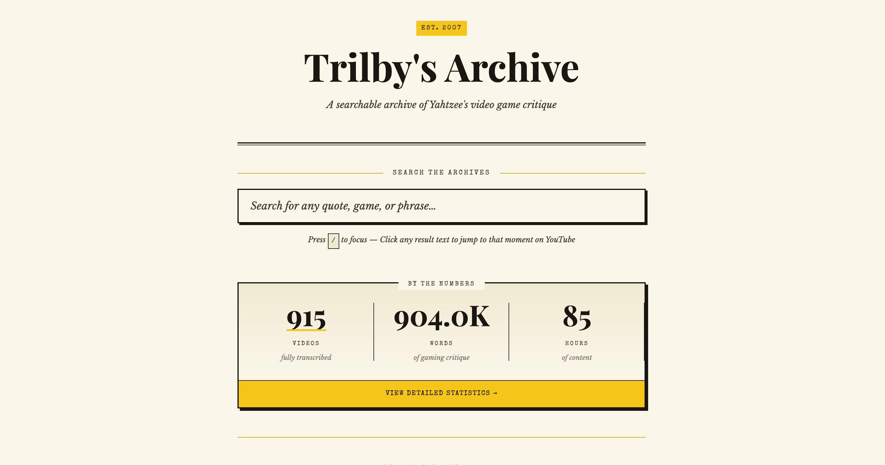 trilbys-archive