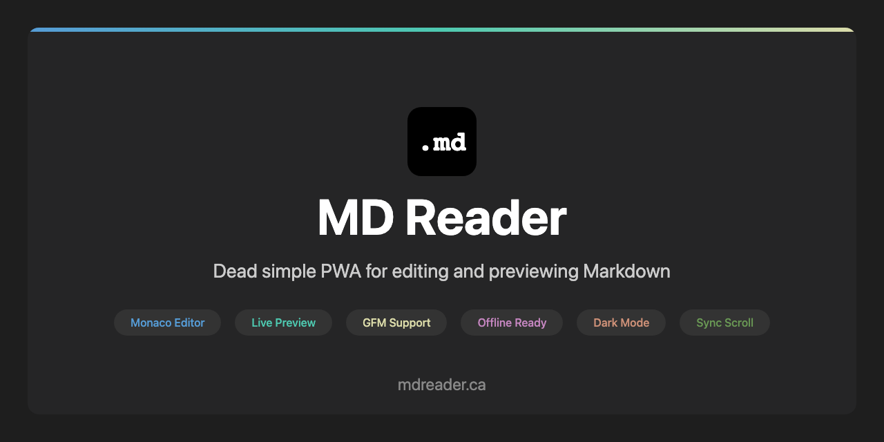 GitHub - evgenyvinnik/mdreader: .md reader in your browser · GitHub