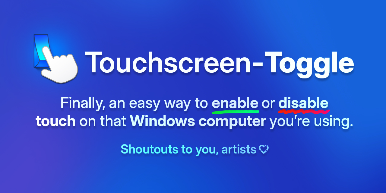 GitHub - amphyvi/touchscreen-toggle: Solution for artists to toggle ...