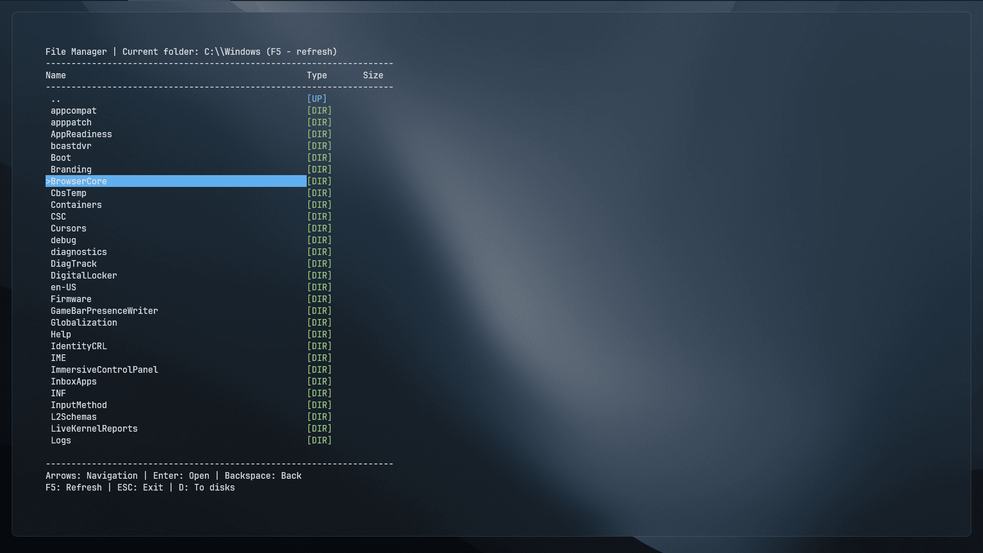 GitHub - AMAMENTEV/ConsoleFileManager: A simple console file manager ...