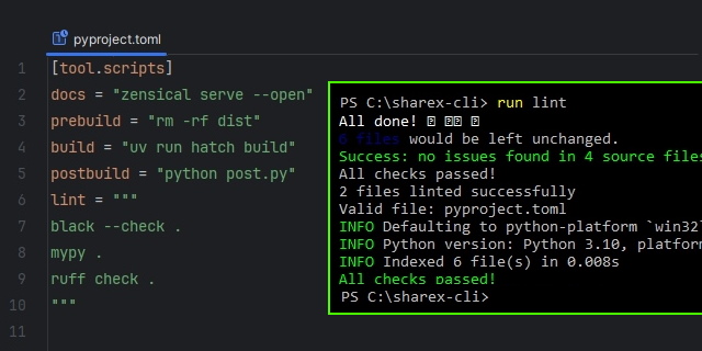 GitHub - cssnr/toml-run: Define custom scripts in your pyproject.toml ...