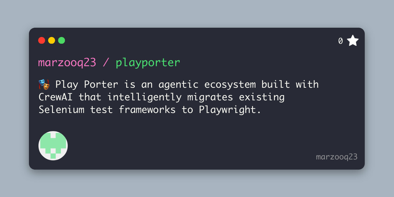 GitHub - marzooq23/playporter: 🎭 Play Porter is an agentic ecosystem ...