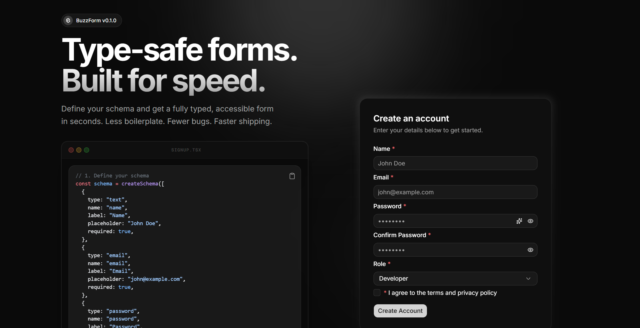 GitHub - buildnbuzz/buzzform: BuzzForm: A simple, customizable React ...