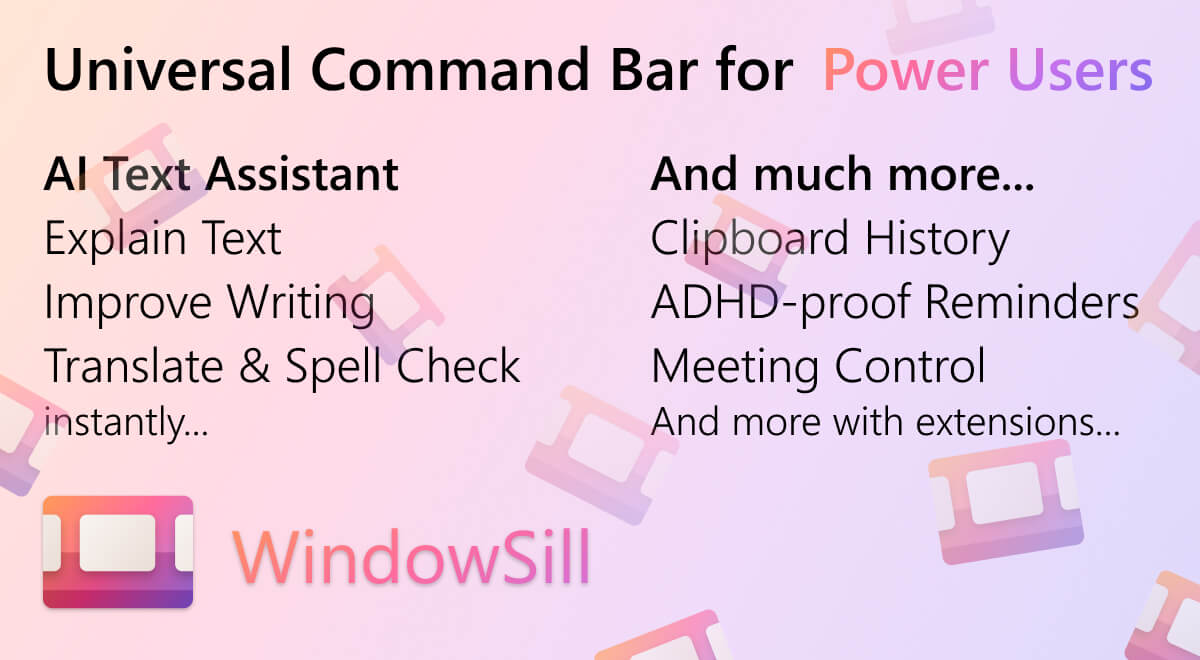 GitHub - WindowSill-app/Extensions: All the extensions for WindowSill ...