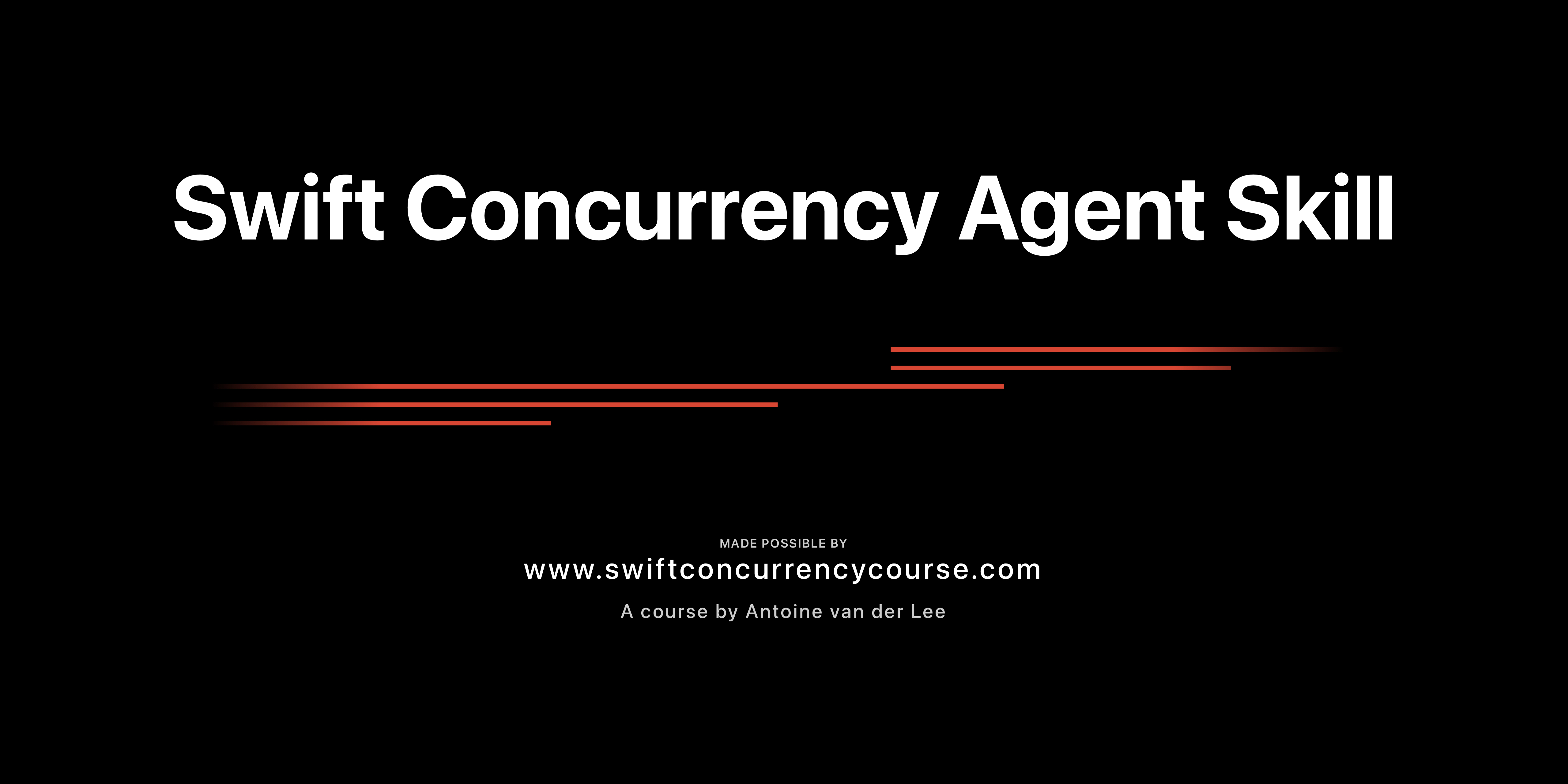 Add expert Swift Concurrency guidance to your AI coding tool (Agent Skills open format): safe concurrency, performance optimization, and Swift 6 migration. - AvdLee/Swift-Concurrency-Agent-Skill