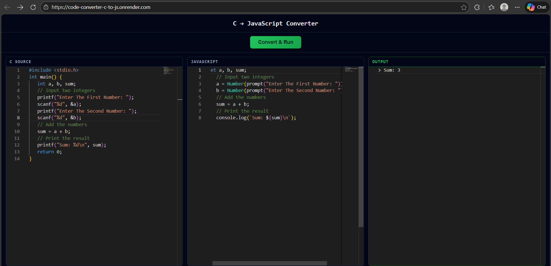 GitHub - AlienMinus/Code-Converter-C-to-JS- · GitHub