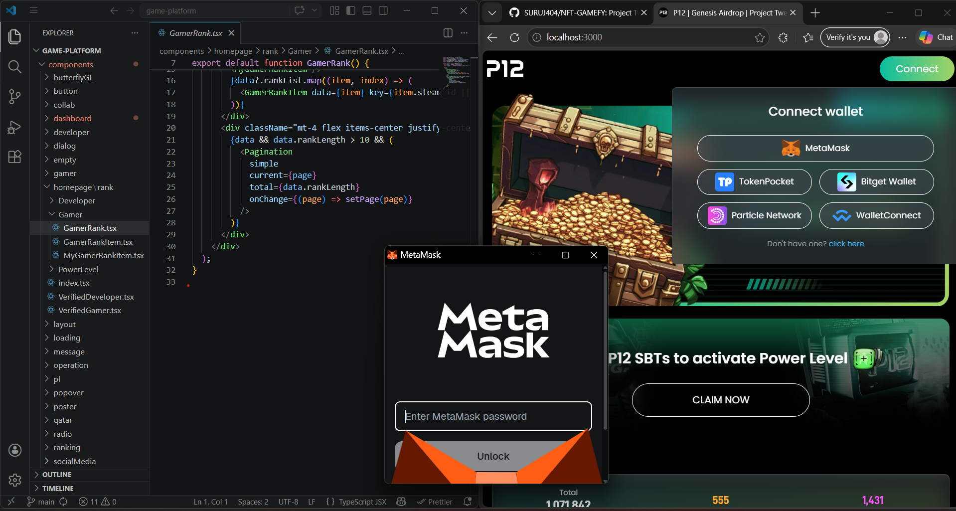 GitHub - SURUJ404/NFT-GAMEFY: Project Twelve (P12) is a next-generation ...