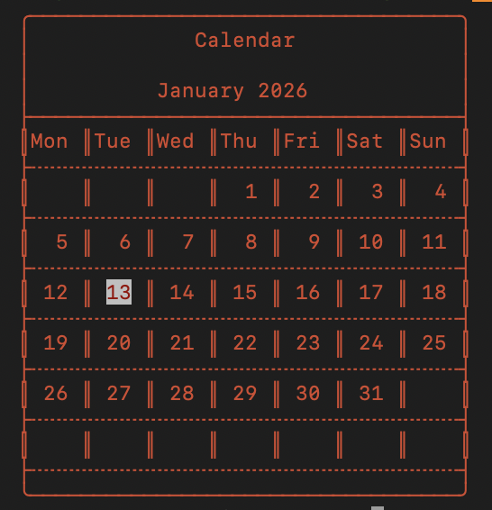 terminal-calendar