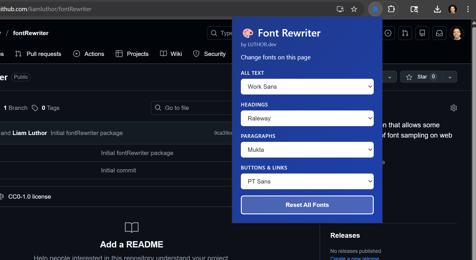 GitHub - liamluthor/fontRewriter: Chrome Extension that allows some ...