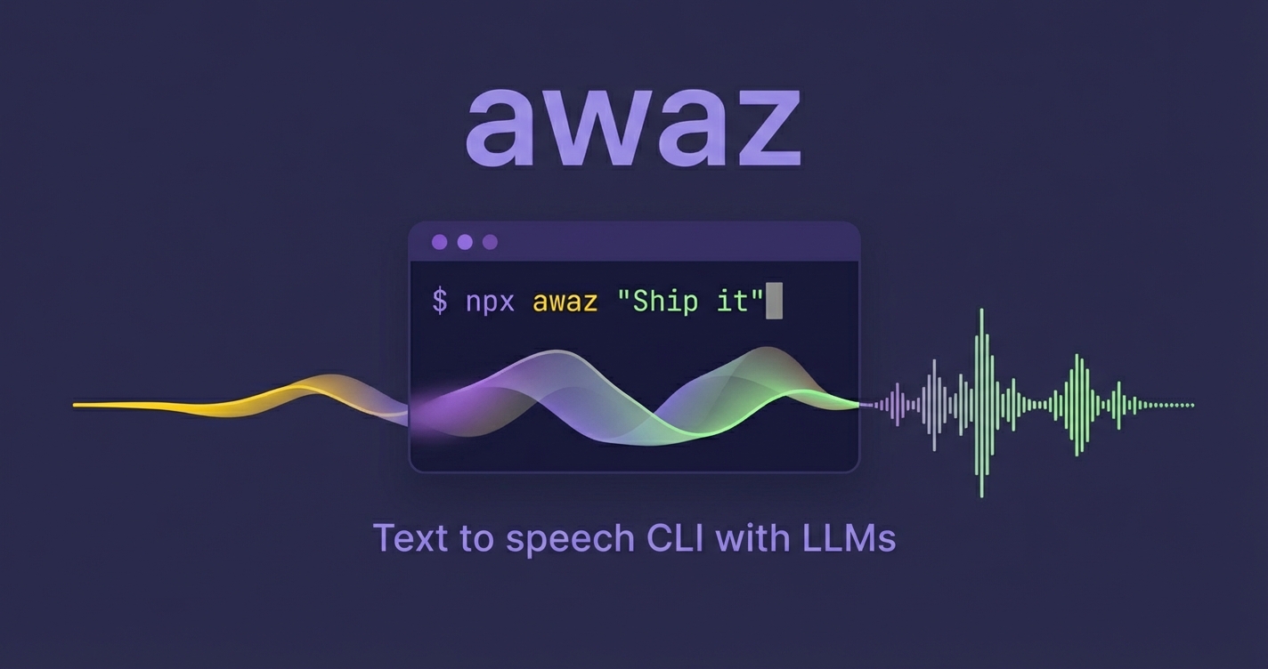 GitHub - ahmadawais/awaz: awaz is a text to speech CLI with ElevenLabs ...