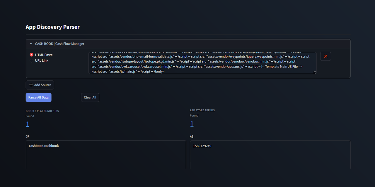 App-Discovery-Parser-AppID-Extractor