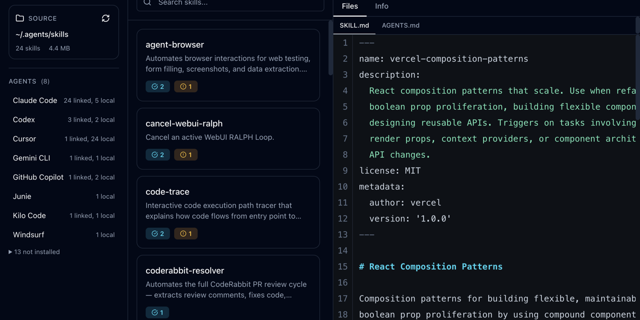 GitHub - laststance/skills-desktop: Visualize installed Skills and ...