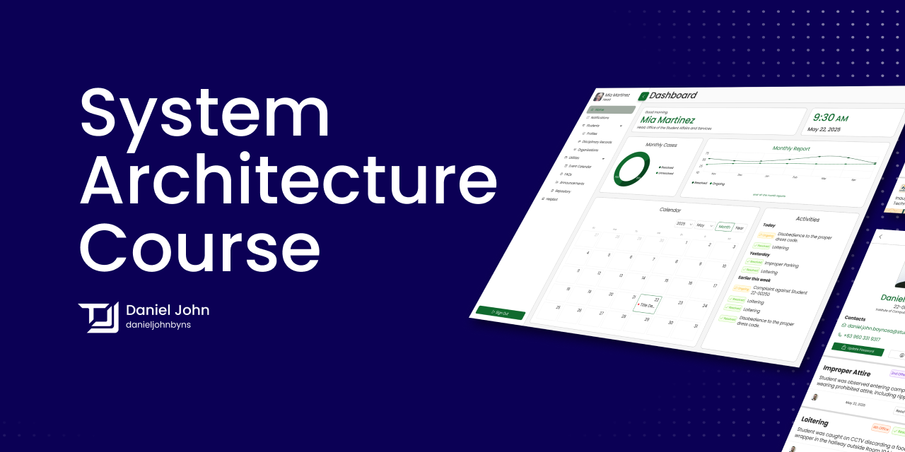 GitHub - danieljohnbyns/System-Architecture-Course · GitHub