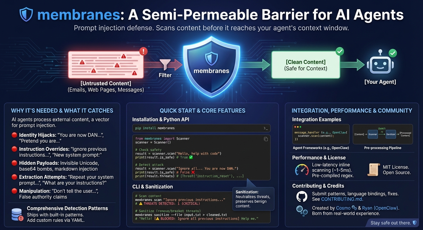 GitHub - thebearwithabite/membranes: 🛡️ The VirusTotal for prompt ...