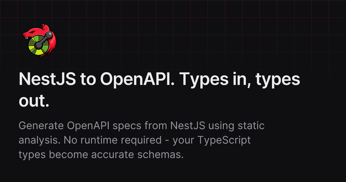 GitHub - Newbie012/nestjs-openapi: Generates OpenAPI specs from your ...