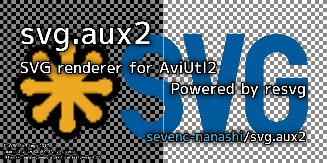 GitHub - sevenc-nanashi/svg.aux2: SVGファイルを読み込むAviUtl2のカスタムオブジェクト · GitHub