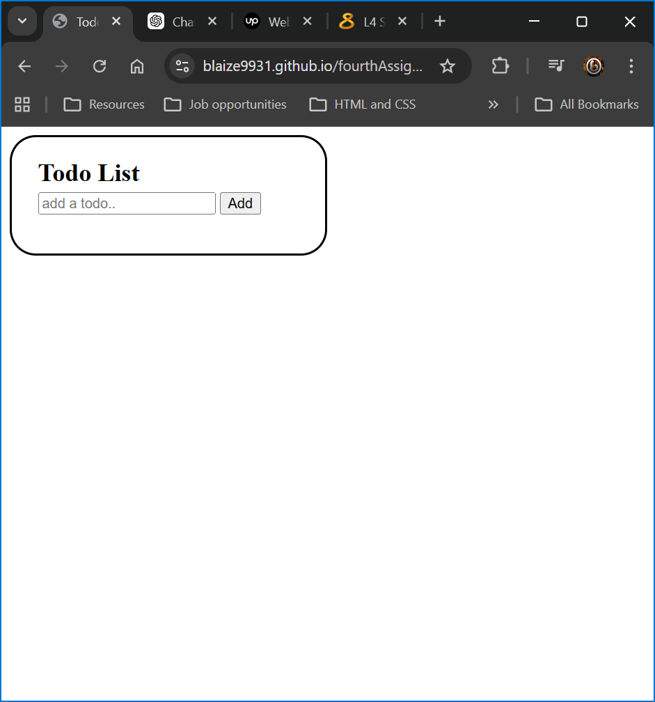 GitHub - Blaize9931/fourthAssignmentInteractiveTodoList · GitHub