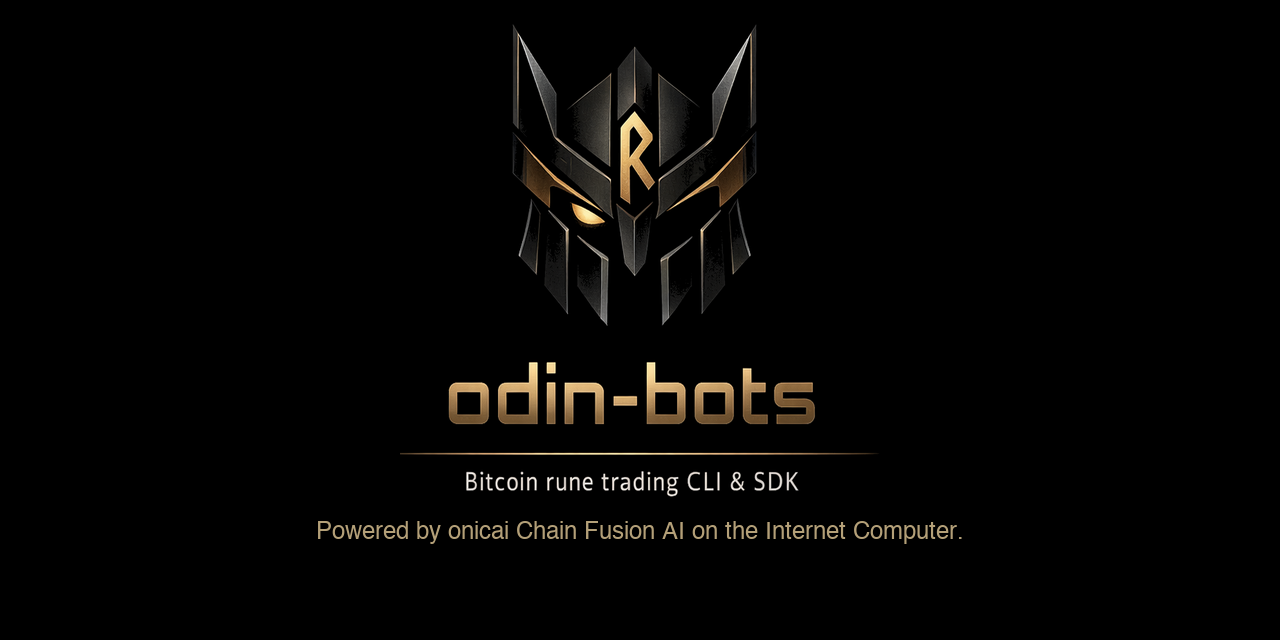 GitHub - onicai/odin_bots: Bitcoin rune trading CLI & SDK