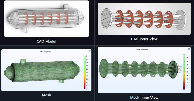 CAD-and-Simulation-of-Baffled-Shell-and-Tube-Heat-Exchanger
