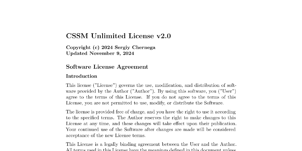 cssm-license-spec