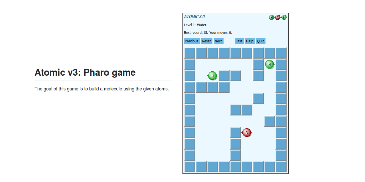 GitHub - grpistoia/Atomic: Pharo game: The objective of the game is to ...