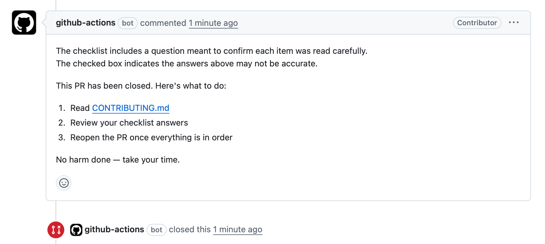 CI for mindless PRs. Save time by filtering low-quality PRs
