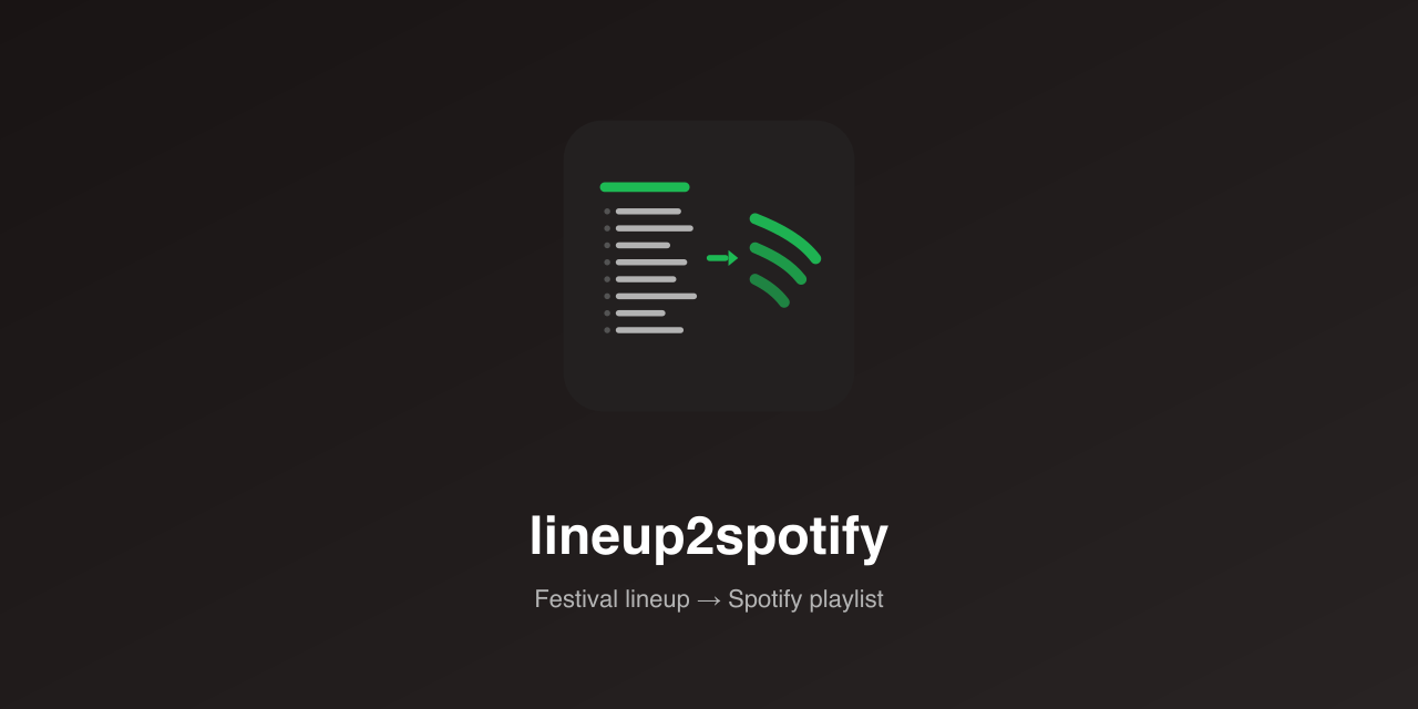 lineup2spotify