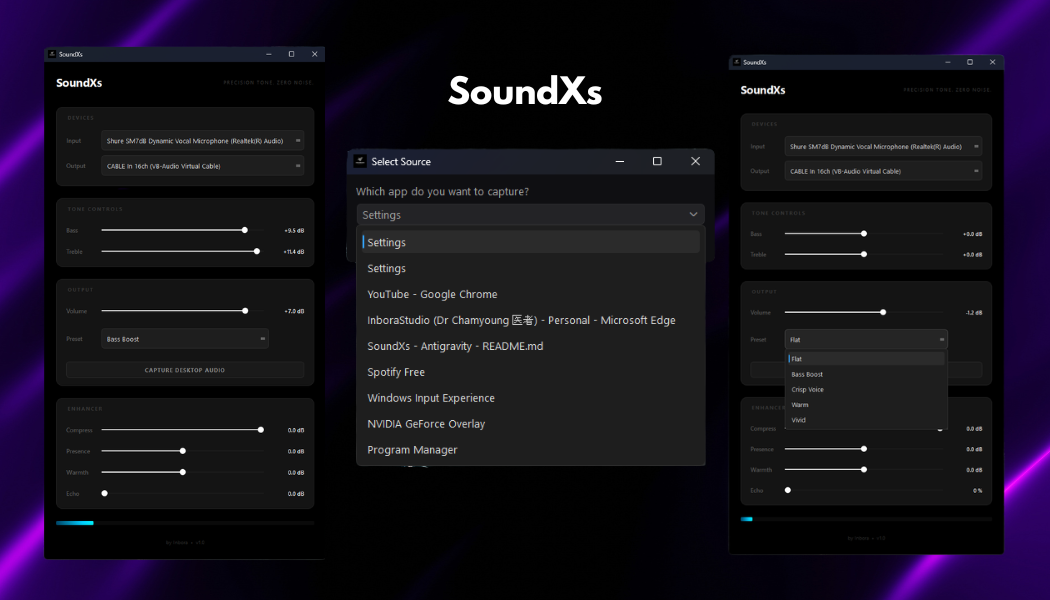 GitHub - InboraStudio/SoundXs: About Real time system wide audio ...