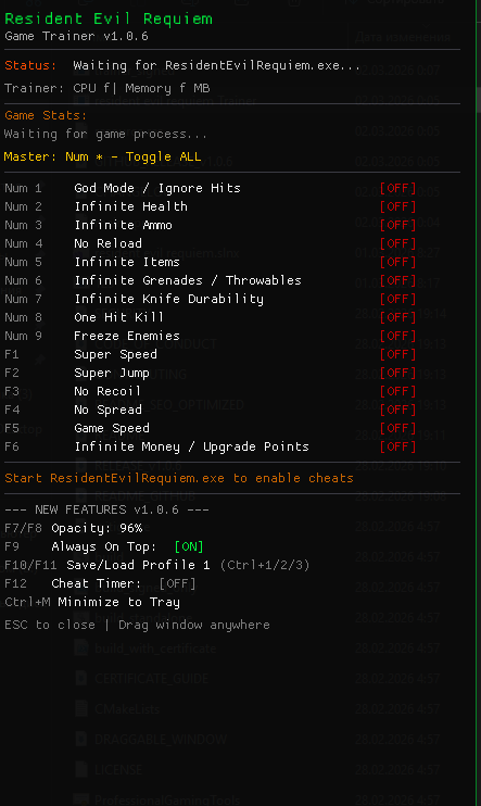 Resident-Evil-Requiem-Trainer-29-Health-Ammo-CP-Speed-Editor-Extra-Content-Unlock
