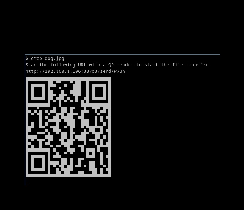 Github Claudiodangelis Qrcp Transfer Files Over Wifi From Your Computer To Your Mobile Device By Scanning A Qr Code Without Leaving The Terminal