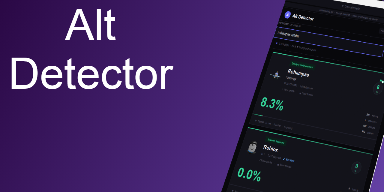 GitHub - rohampas/Alt-Detector-Roblox: This is a alt detector for ...