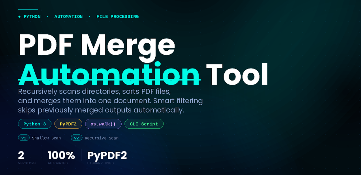 GitHub - LearntoMaster17/pdf-merge-automation-tool: Python utility that ...
