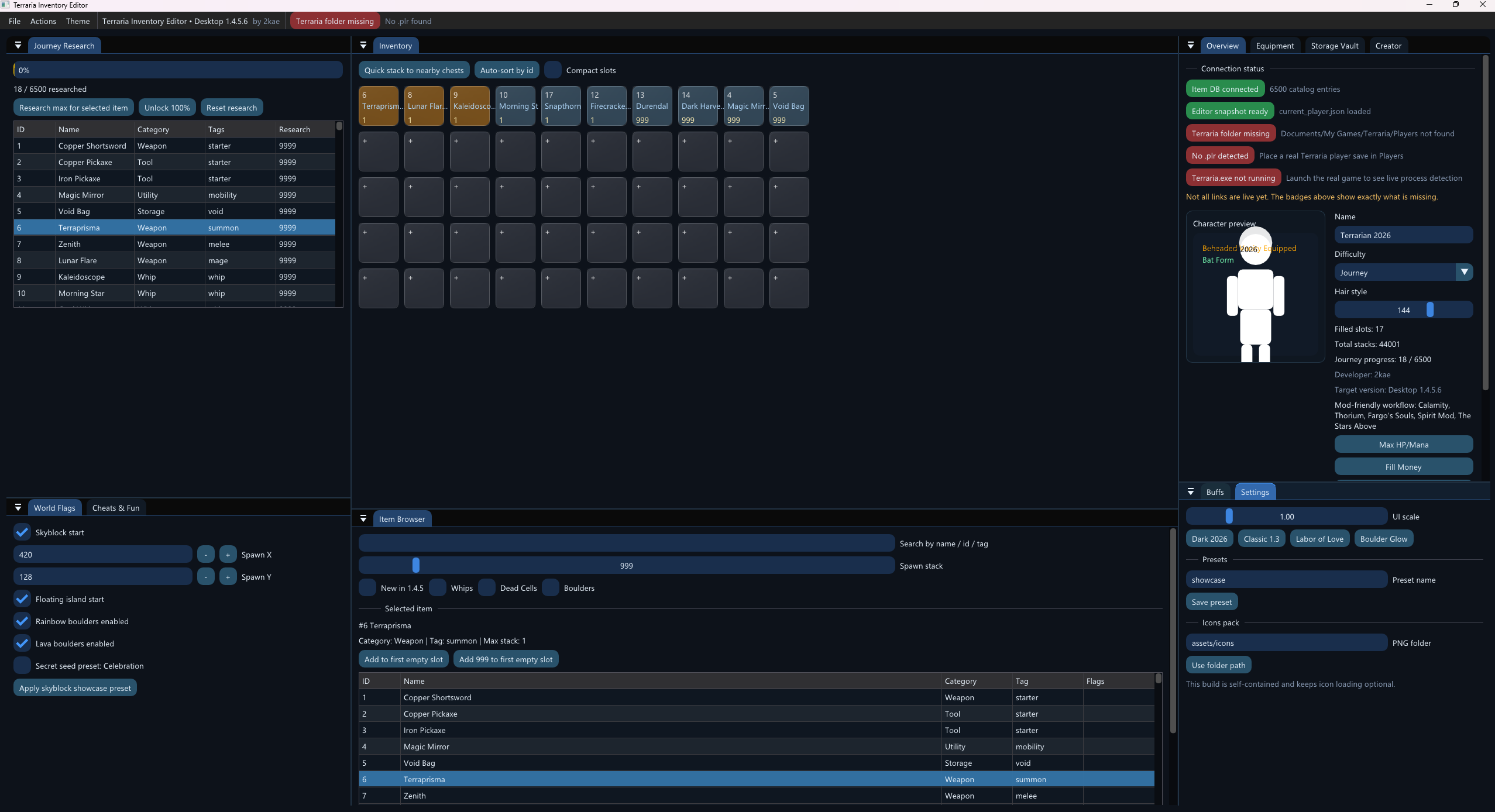 Terraria-Character-Editor-1.4.5-Calamity-Thorium
