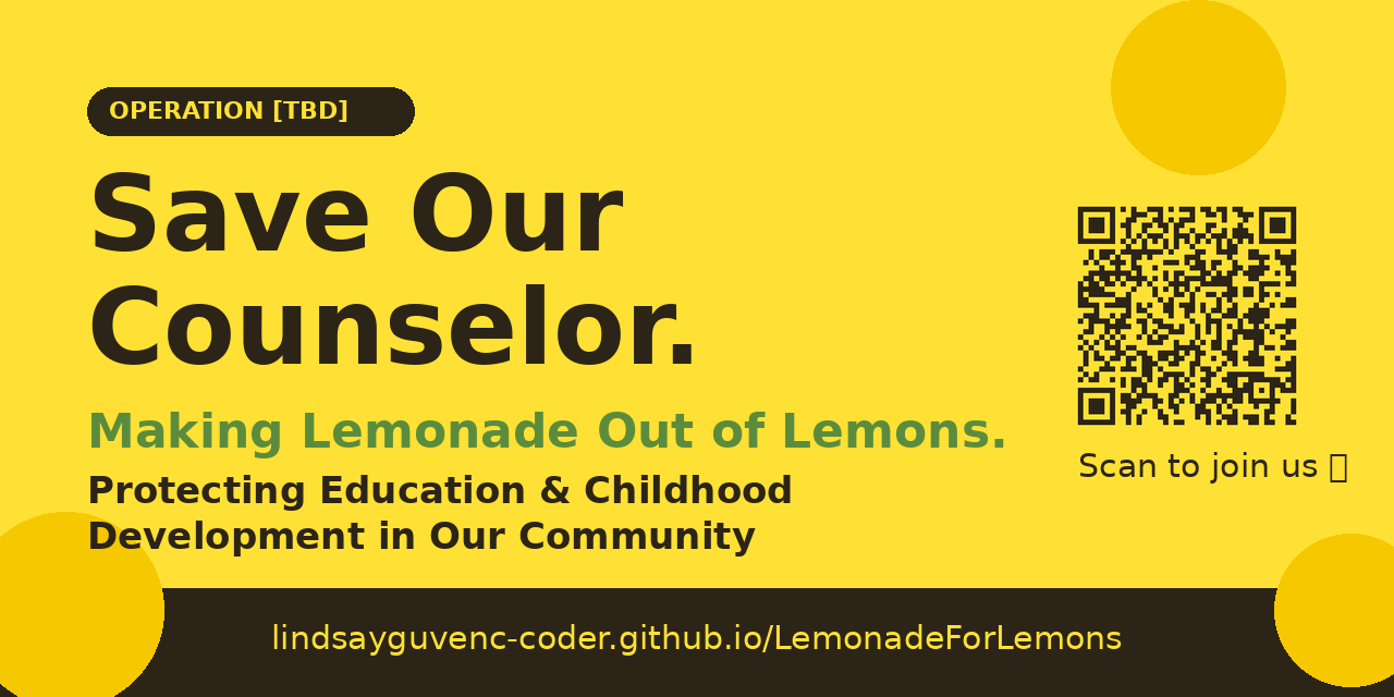 GitHub - lindsayguvenc-coder/LemonadeForLemons: Operation [TBD ...