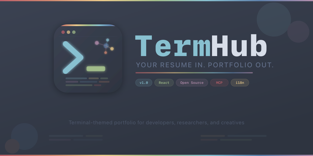GitHub - H-Freax/TermHub: TermHub is a terminal-style homepage template ...