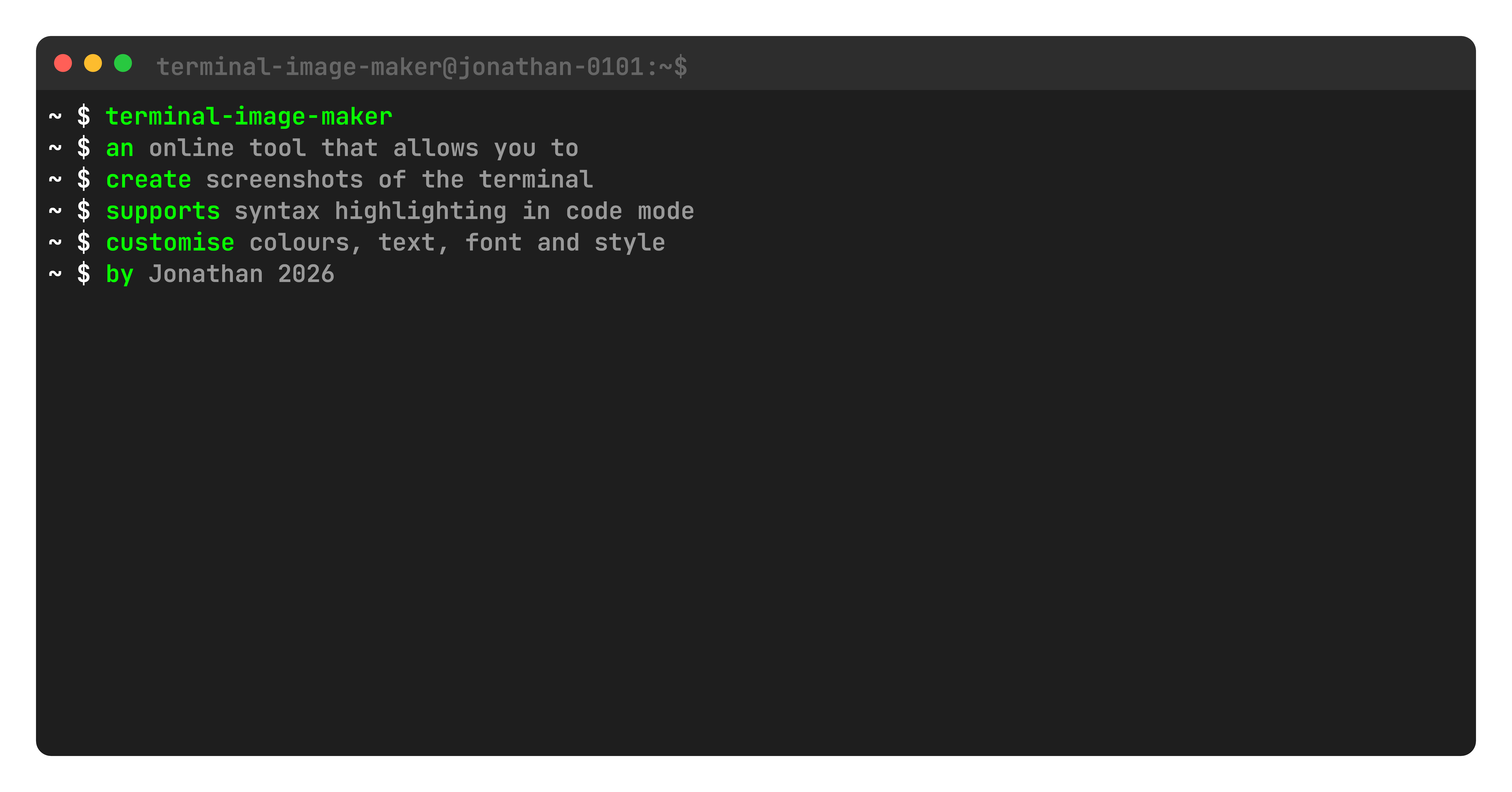 GitHub - Jonathan-0101/terminal-image-maker: MacOS style terminal image ...