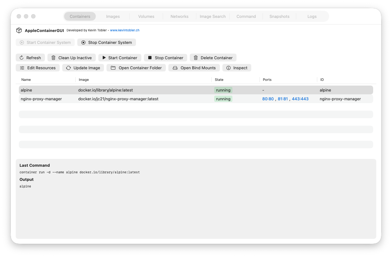 AppleContainerGUI