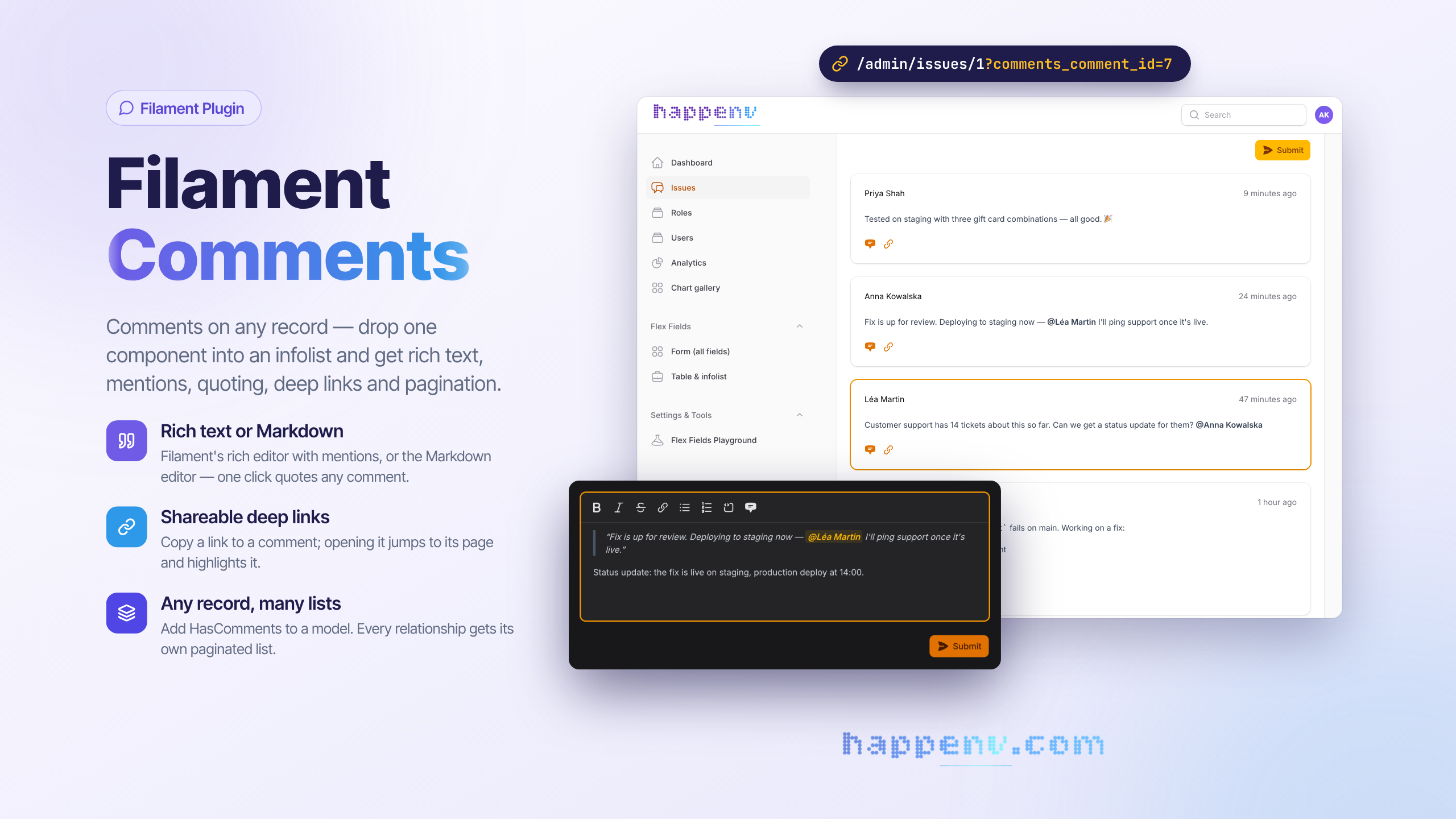 filament-comments
