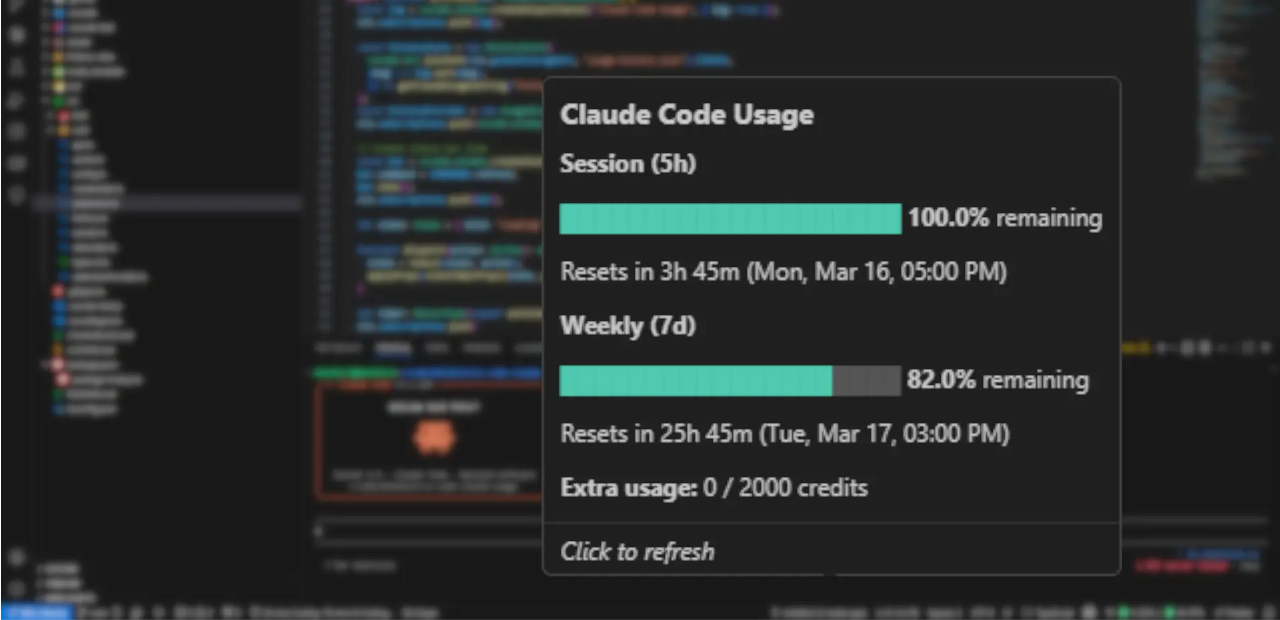 GitHub - mhelbich/VS-Code-Claude-Usage: A simple status bar & tooltip ...