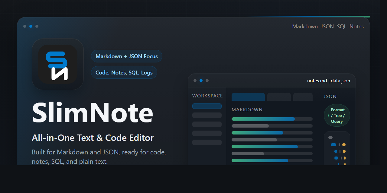 GitHub - chengrady/SlimNote: A modern note-taking application with ...