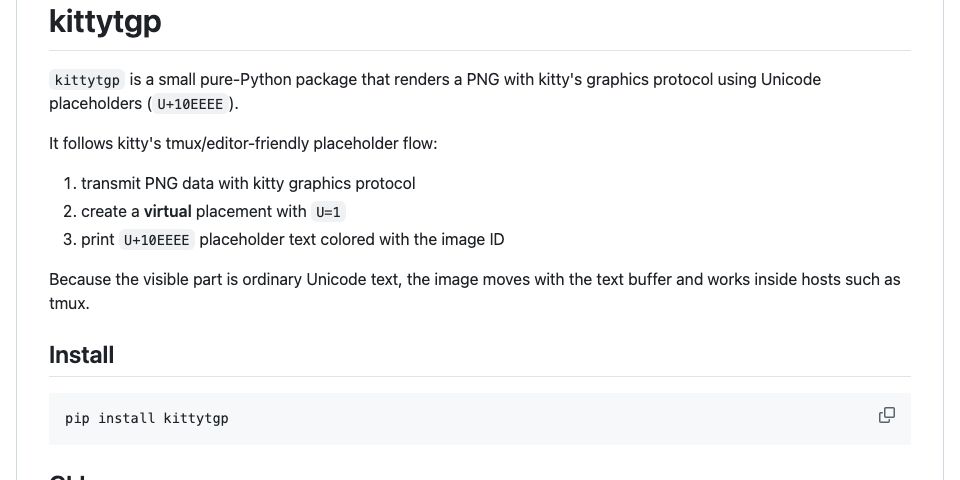 GitHub - AnswerDotAI/kittytgp: Small pure-Python package that renders a ...