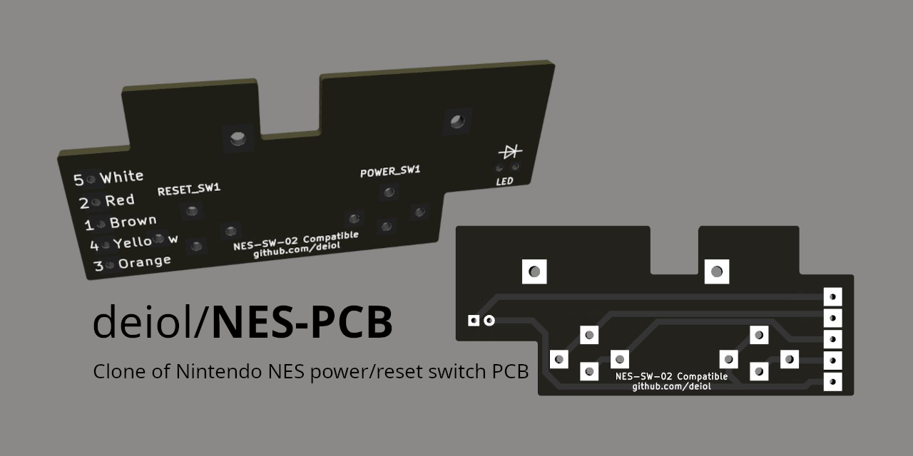 GitHub - deiol/NES-PCB: Clone of Nintendo NES power/reset switch PCB ...