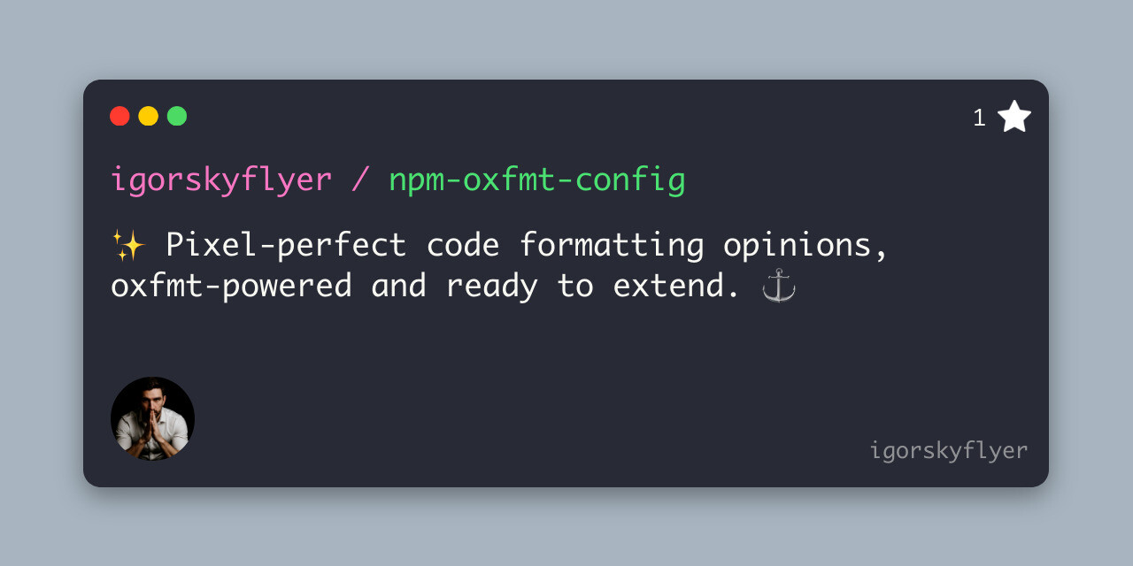 npm-oxfmt-config