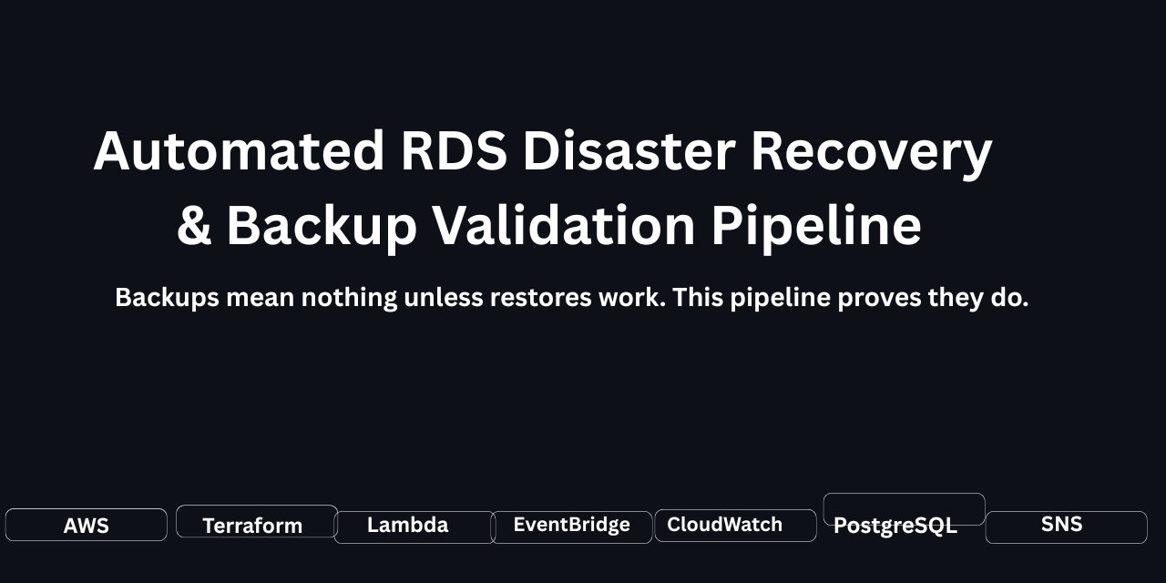 GitHub - doyindevops/aws-dr-backup-pipeline: Automated AWS RDS backup ...