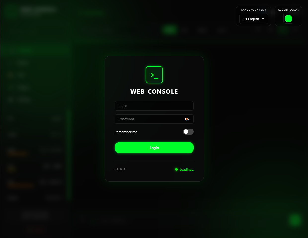 GitHub - TxTConsole/WebConsole-EN: Web-based control panel for ...