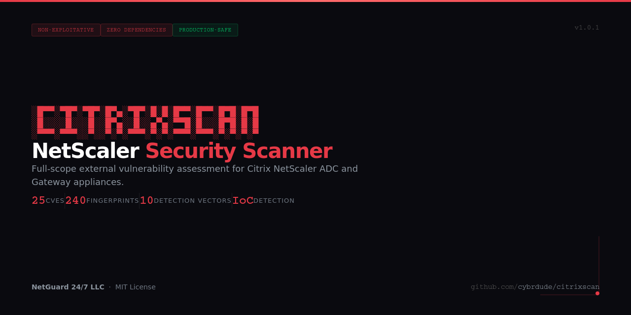 GitHub - cybrdude/citrixscan: Full-scope external security scanner for ...