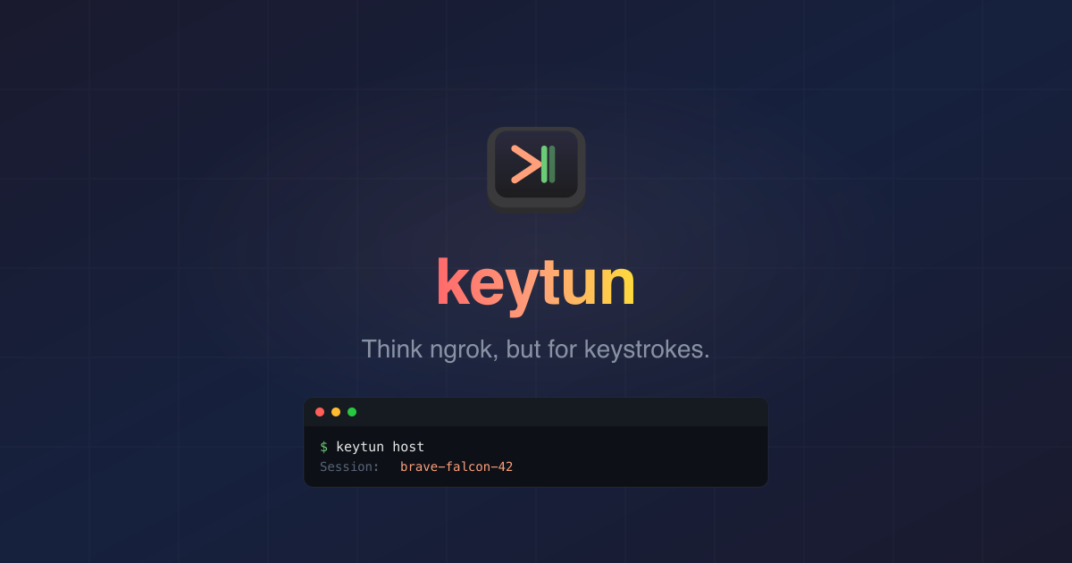 GitHub - gboston/keytun: Let remote colleagues type into your terminal ...