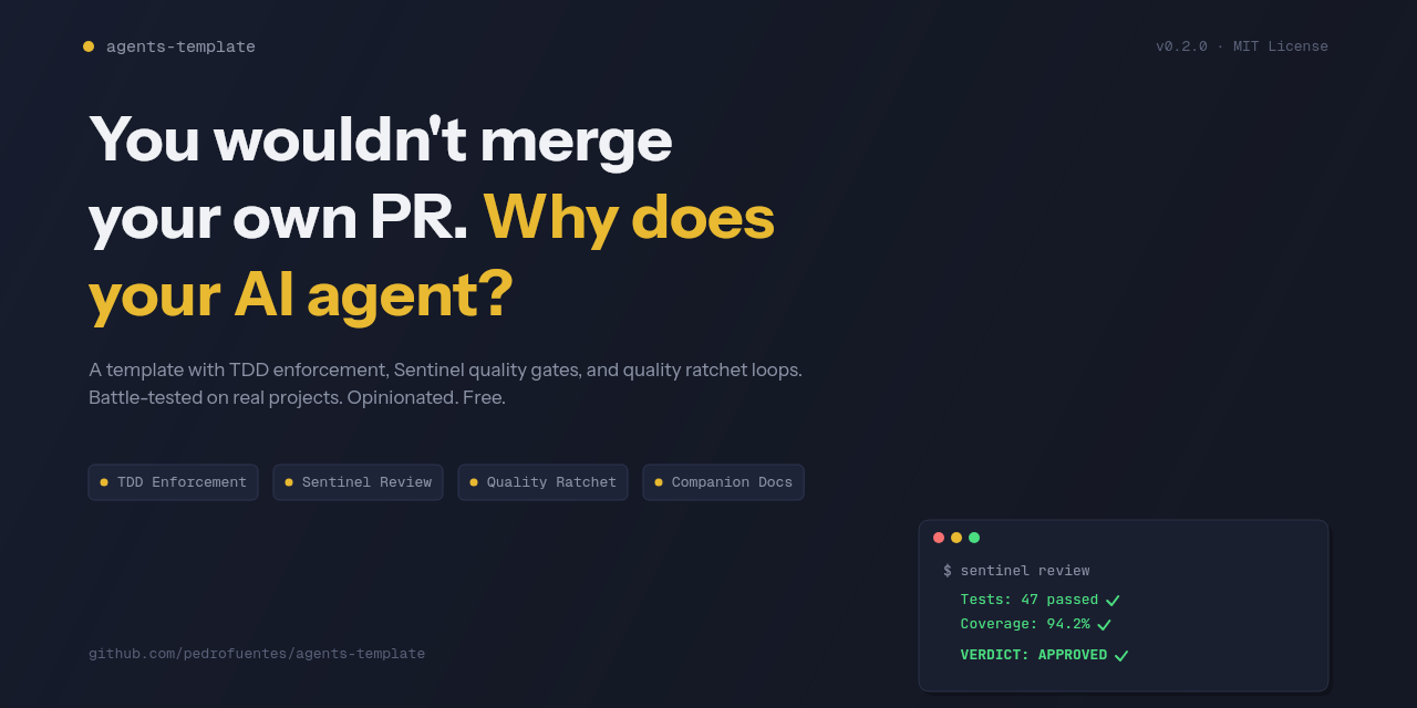 GitHub - pedrofuentes/agents-template: A battle-tested template for ...
